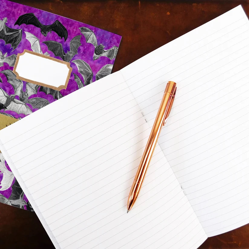 Bats lined notebook