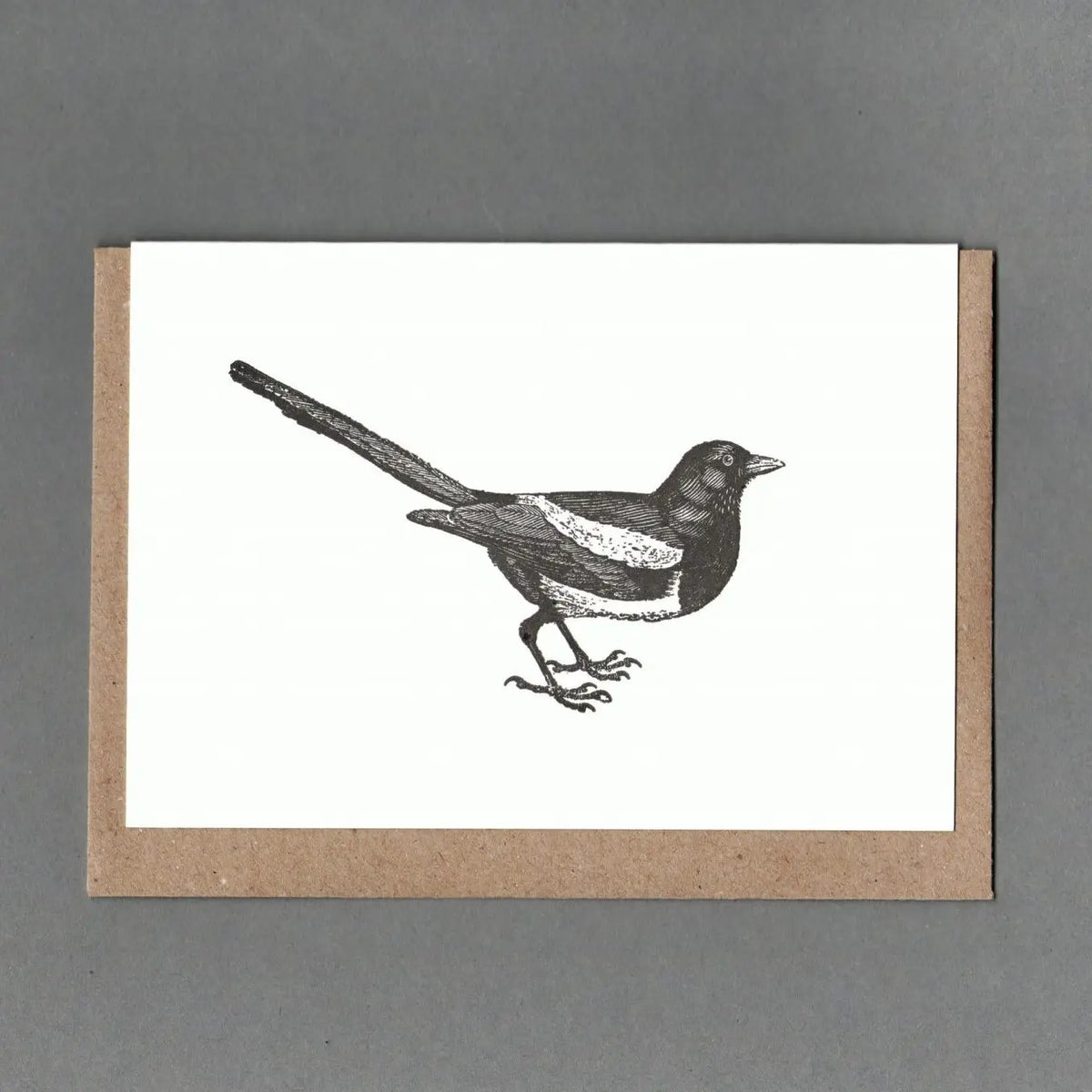 Magpie greetings card