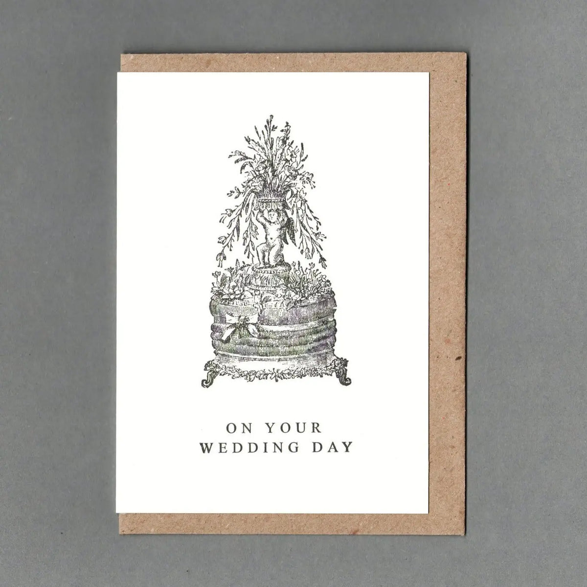 Wedding cake greetings card