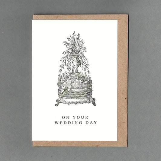 Wedding cake greetings card