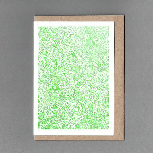 William Morris Indian Print greetings card